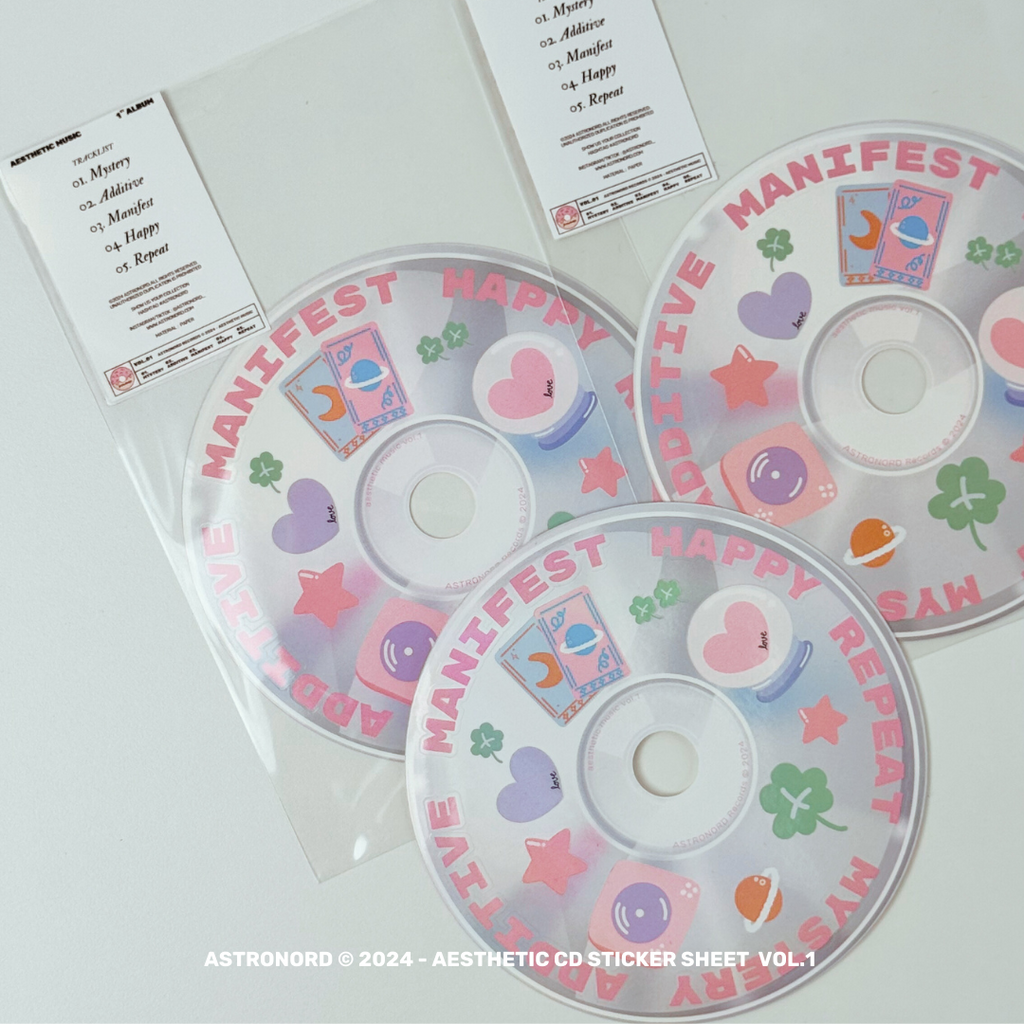 ASTRONORD "AESTHETIC" CD Sticker Sheet Vol.1