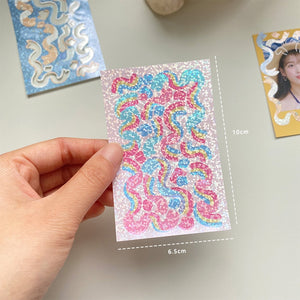 Photocard Sleeve & Glitter Ribbon Sticker Set